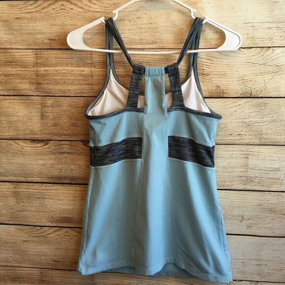 ATHLETA PRASADA RACER BACK TANK TOP IN TEAL - Picture 5 of 7